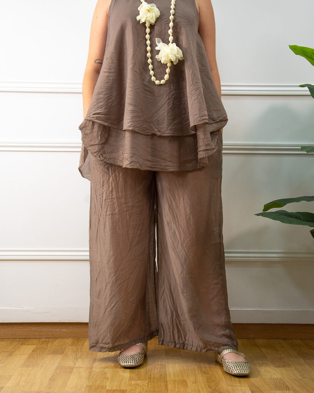 Conjunto Amalfi de mujer en marrón