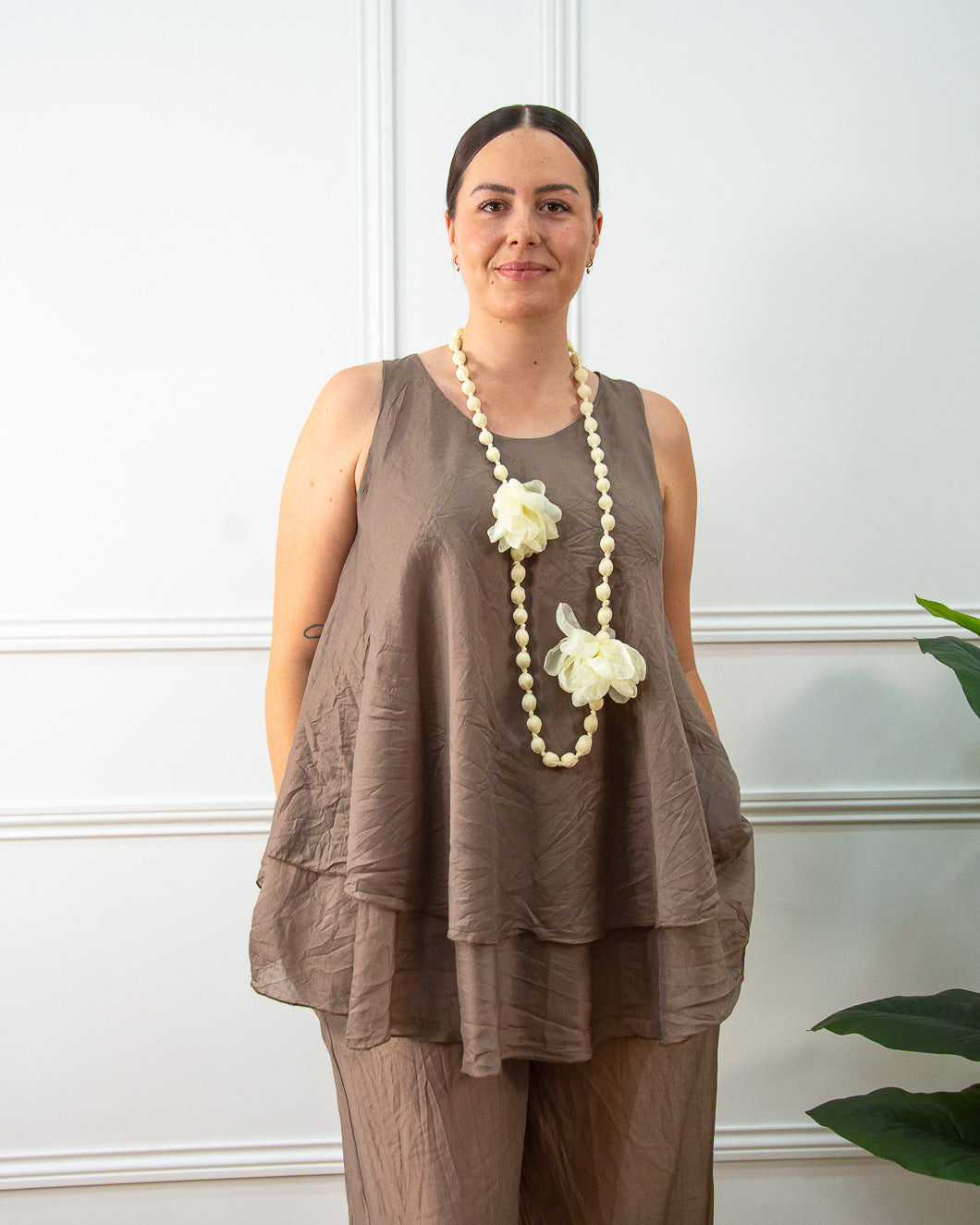 Conjunto Amalfi de mujer en marrón