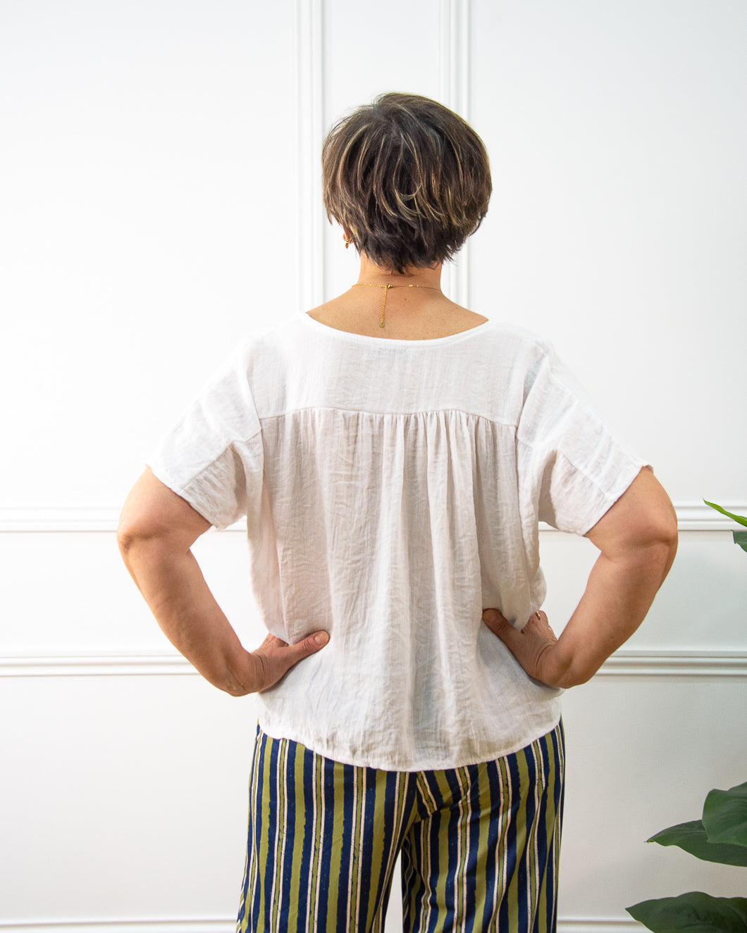 Blusa Iria de mujer en blanco