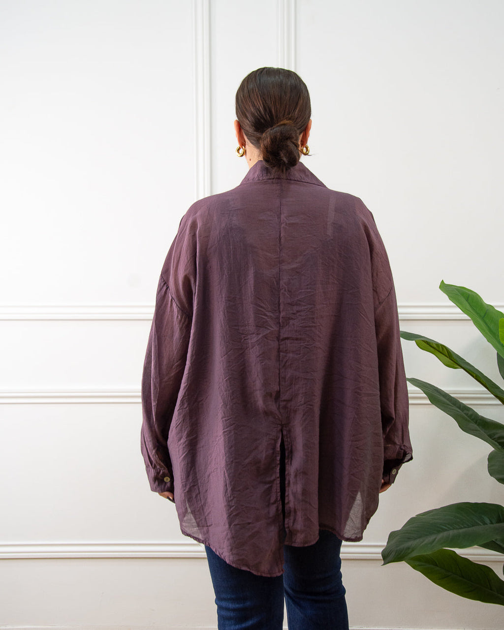 Blusa Siena de mujer en berenjena