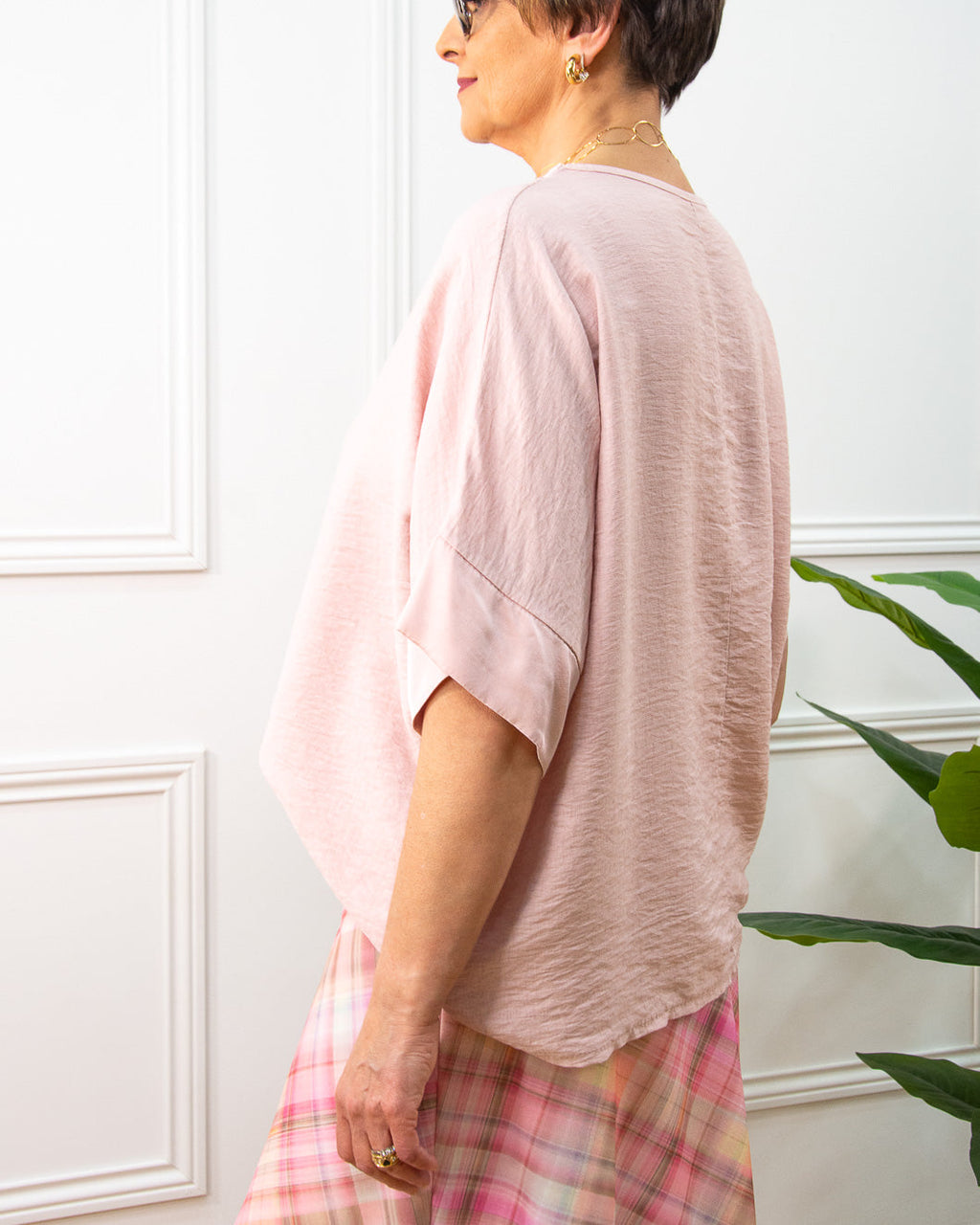 Blusa Japan oversize de mujer en rosa