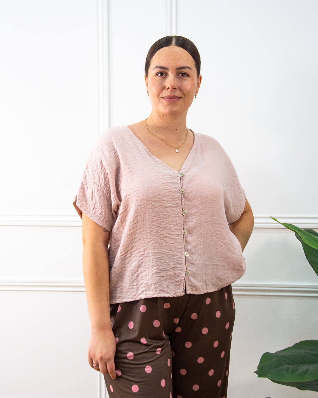 Blusa Iria de mujer en rosa