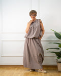 Conjunto Asimétrico de mujer en taupe