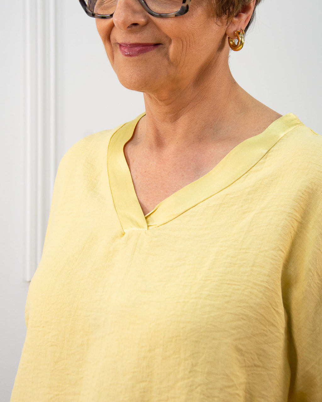 Blusa Japan oversize de mujer en amarillo