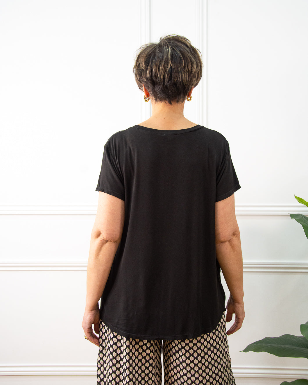 Blusa Botones de mujer en negro