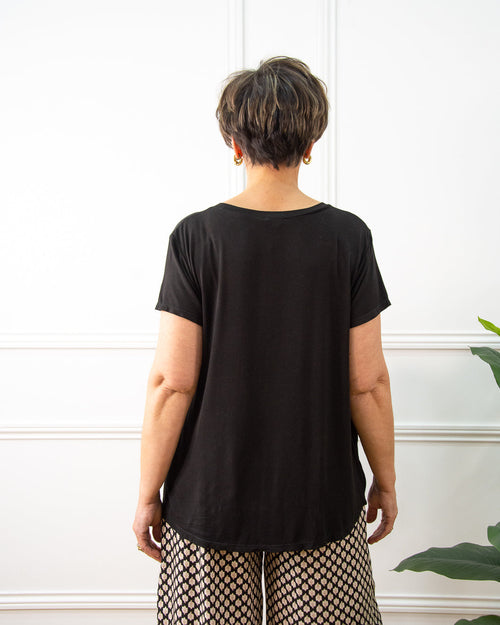 Blusa Botones de mujer en negro