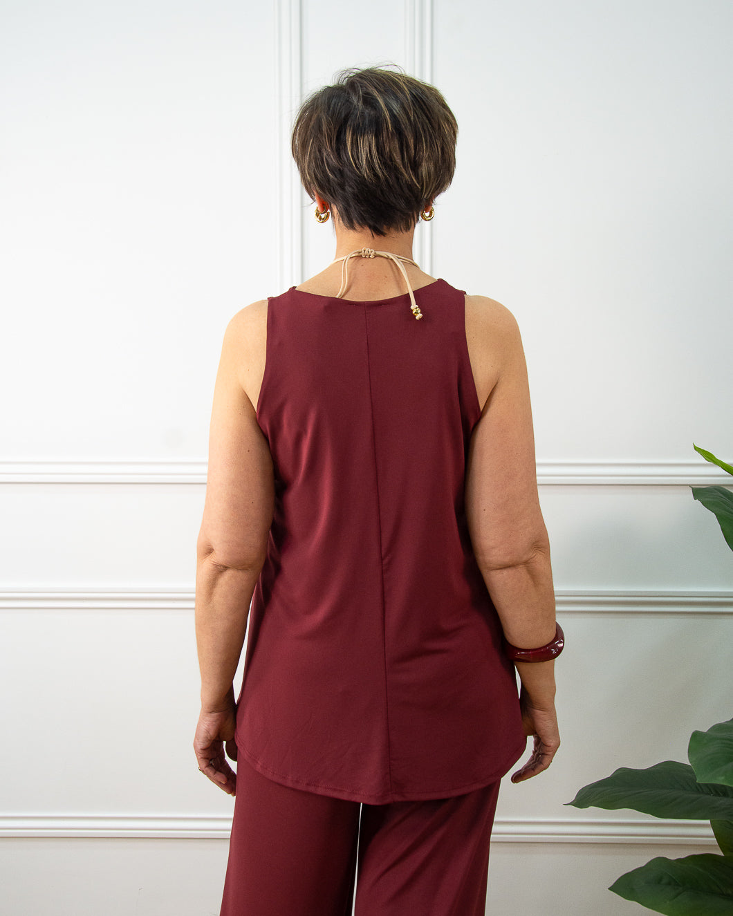 Blusa Lola de mujer en granate