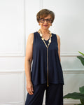 Blusa Lola de mujer en azul marino