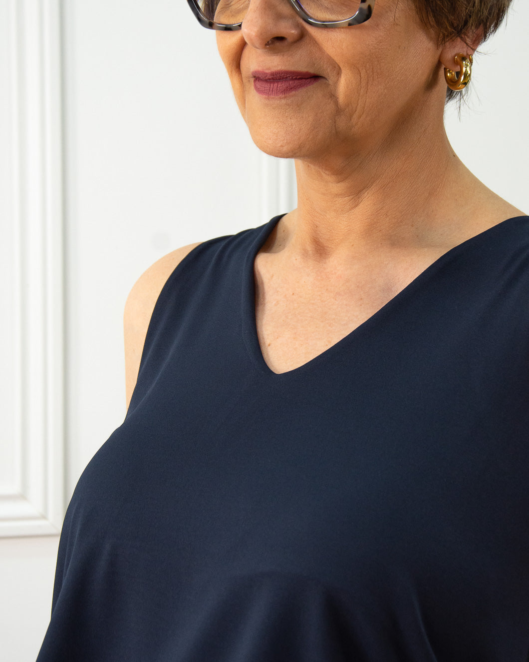 Blusa Lola de mujer en azul marino