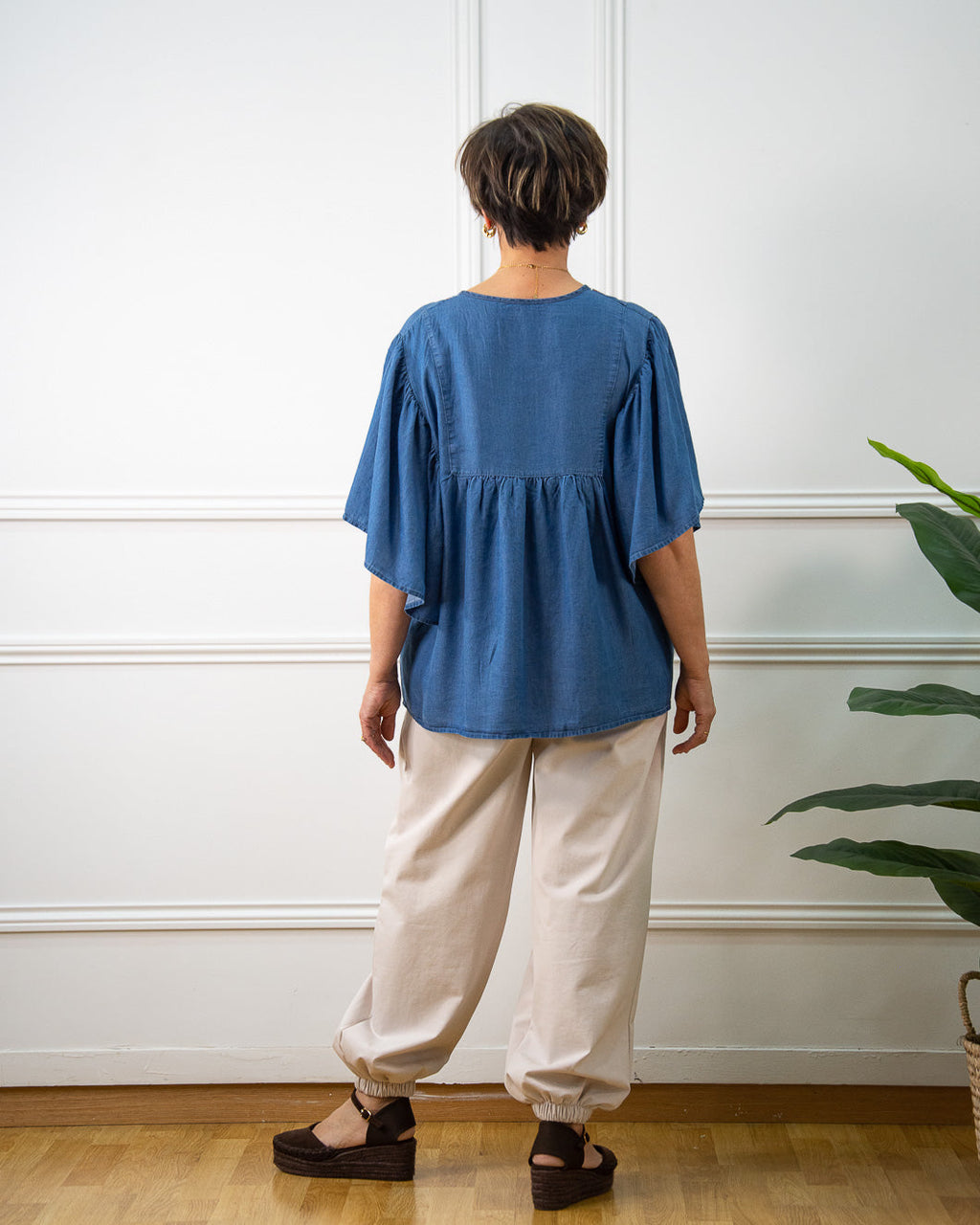 Blusón Tencel bordado oversize estilo boho