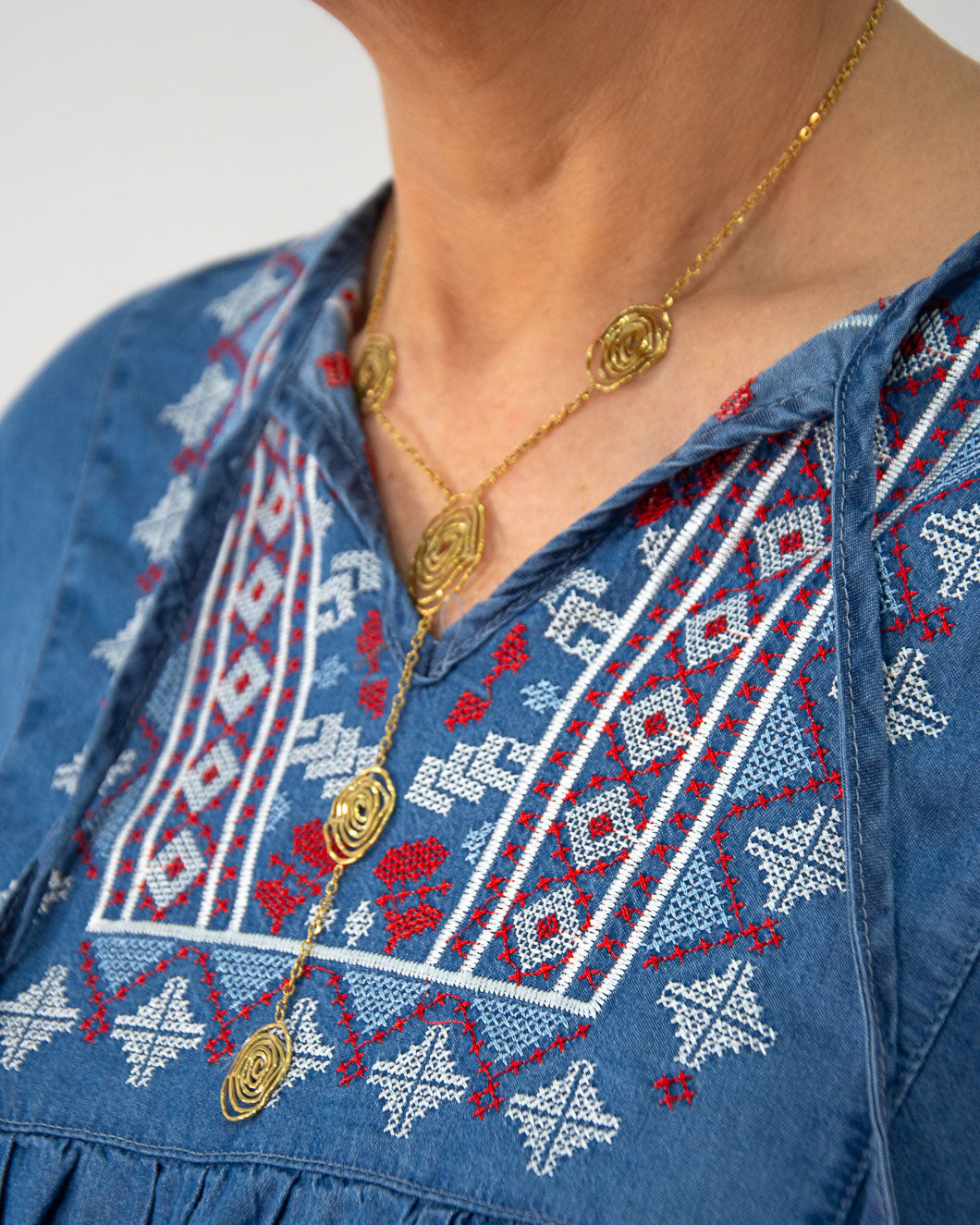 Blusón Tencel bordado oversize estilo boho